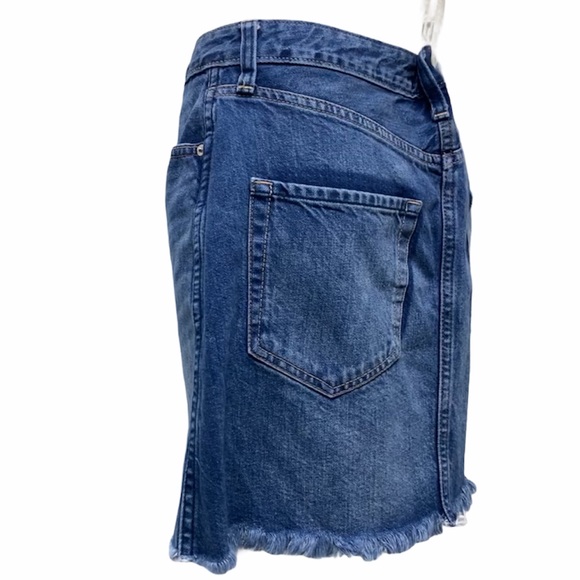ABERCROMBIE & FITCH Raw Edge Blue Jean Skirt 28 Waist - Picture 3 of 7